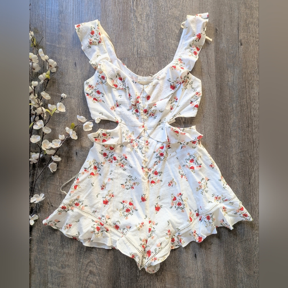 Lush Floral Ruffle Romper